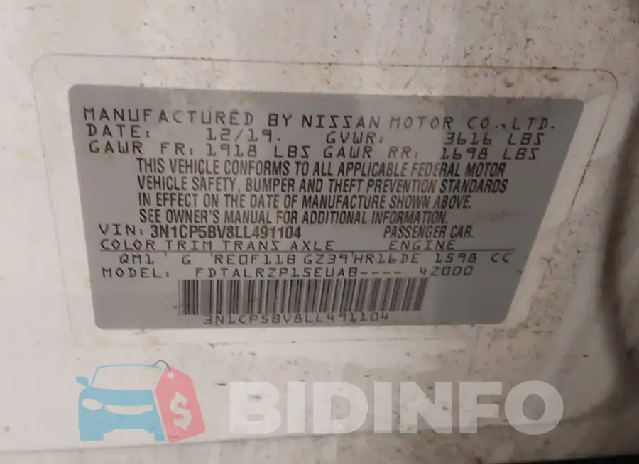 3N1CP5BV8LL491104 Photo# 9