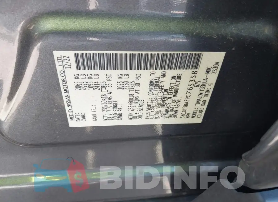 5N1BT3BA3PC765358 Photo# 9