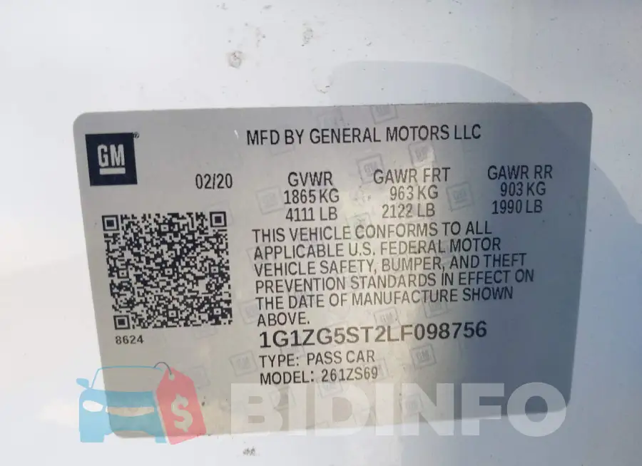 1G1ZG5ST2LF098756 Photo# 9