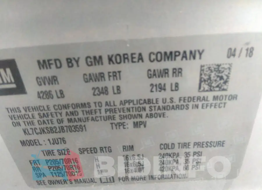 KL7CJKSB2JB703591 Photo# 9