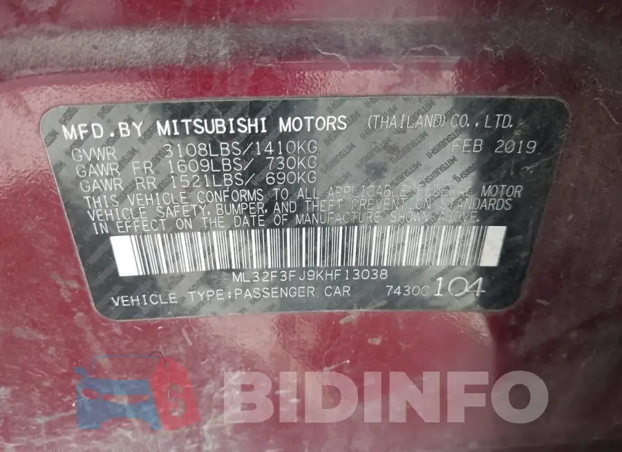 ML32F3FJ9KHF13038 Photo# 9