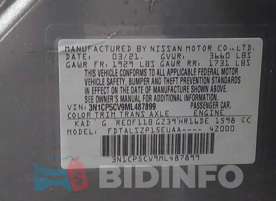 3N1CP5CV9ML487899 Photo# 9