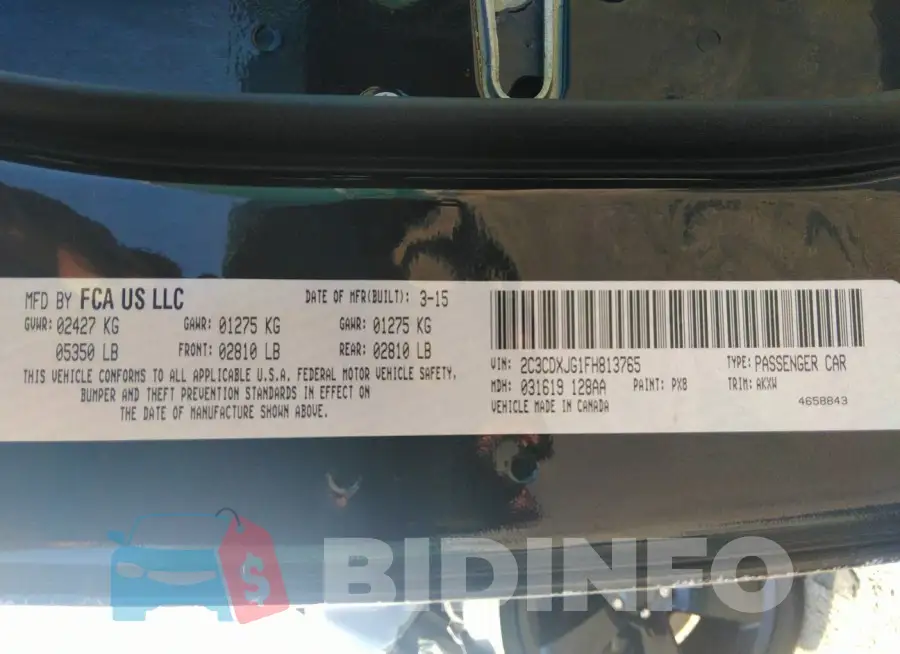 2C3CDXJG1FH813765 Photo# 9