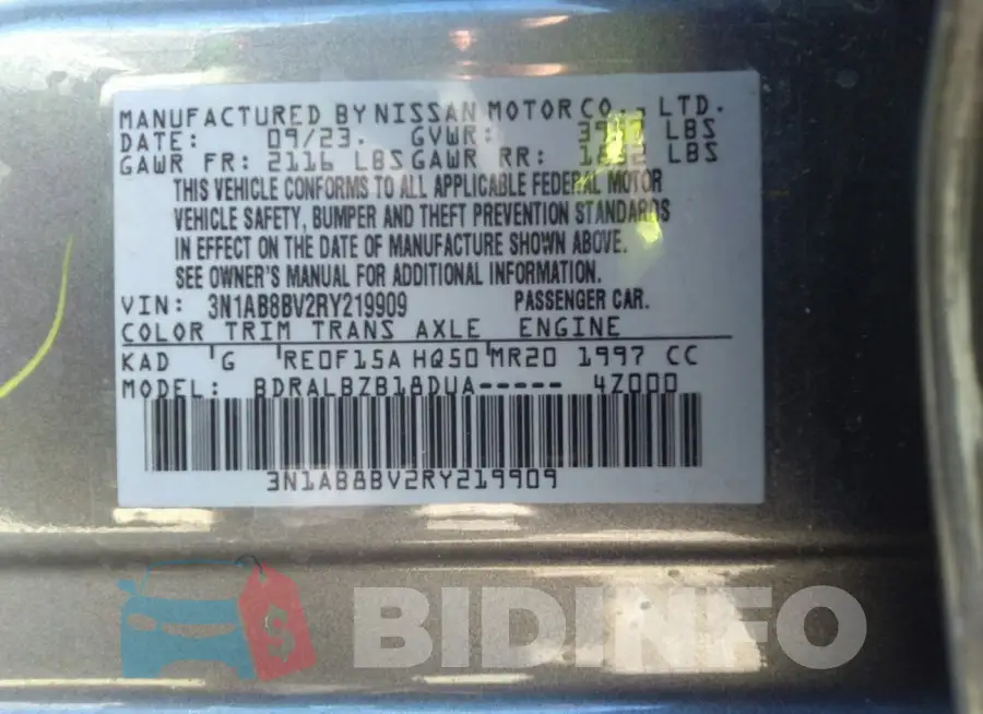 3N1AB8BV2RY219909 Photo# 9