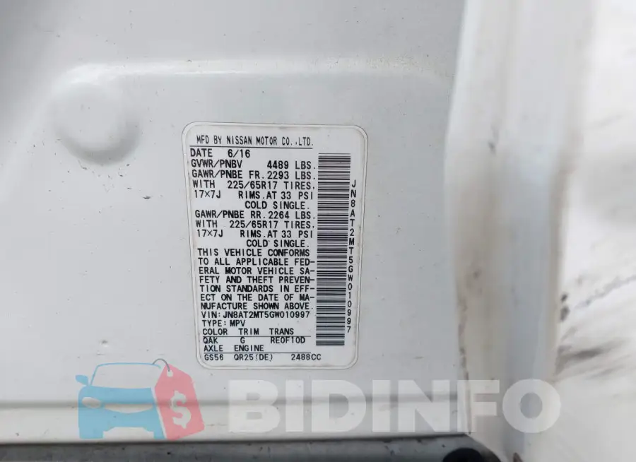JN8AT2MT5GW010997 Photo# 9