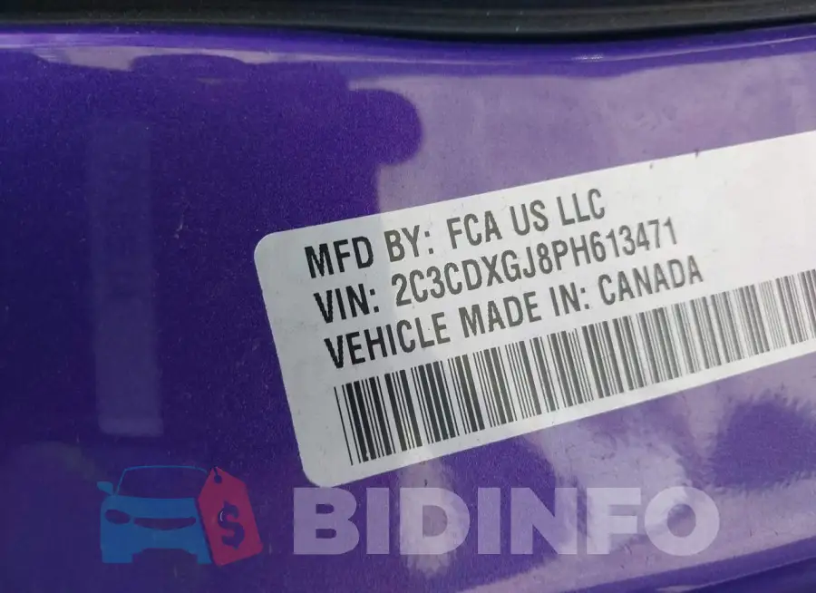 2C3CDXGJ8PH613471 Photo# 9