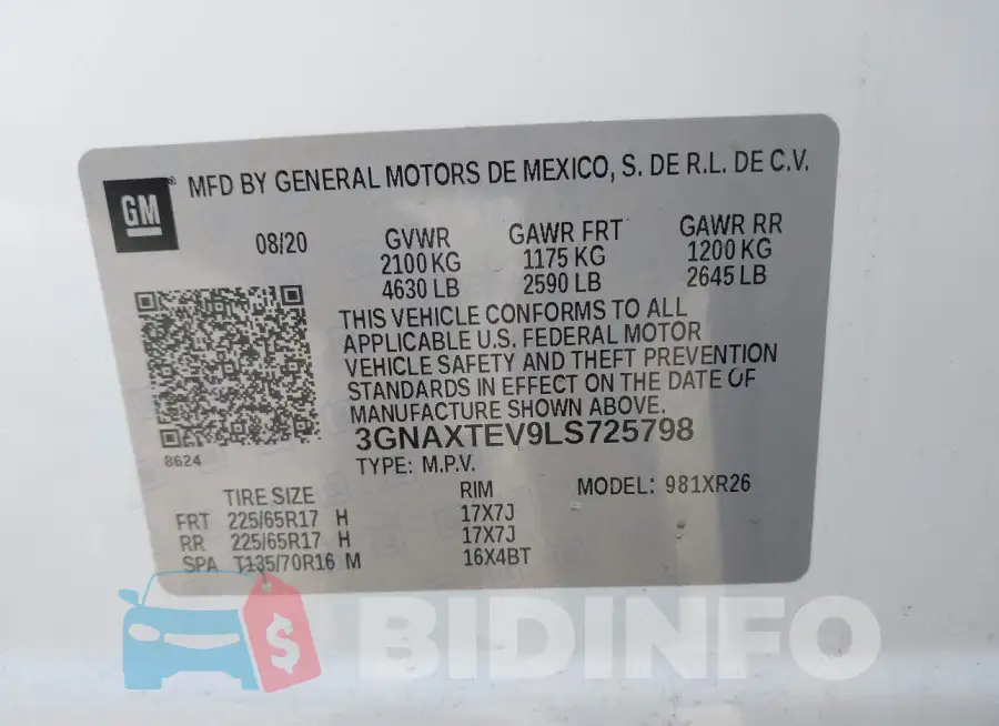 3GNAXTEV9LS725798 Photo# 9