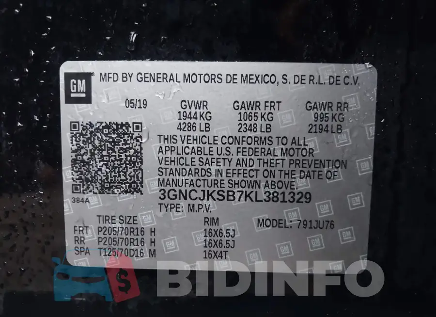 3GNCJKSB7KL381329 Photo# 9