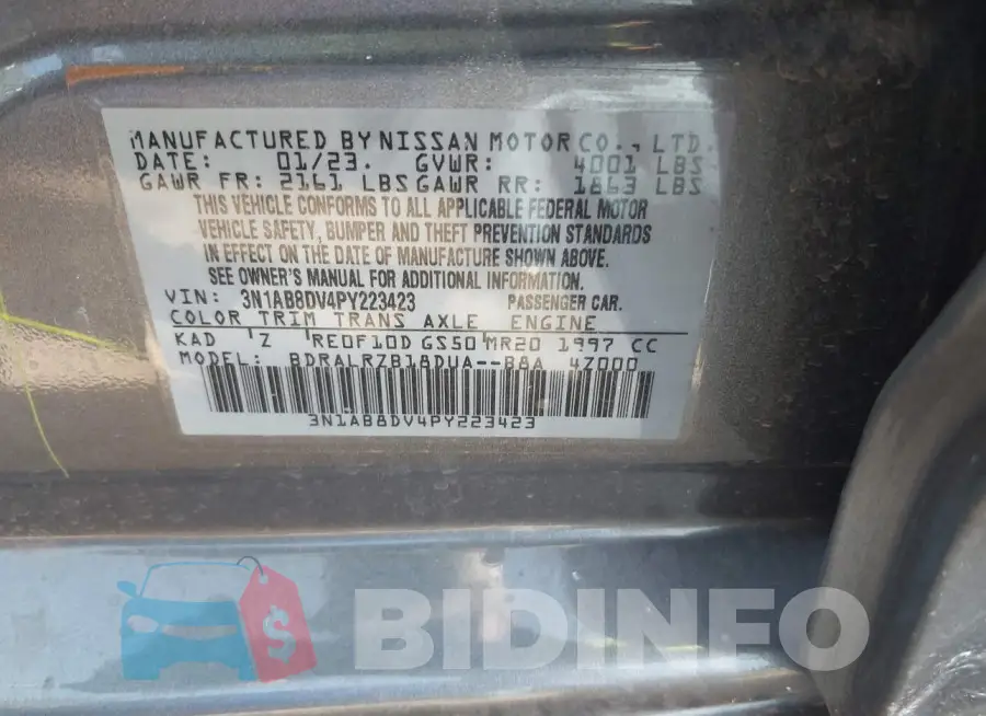 3N1AB8DV4PY223423 Photo# 9