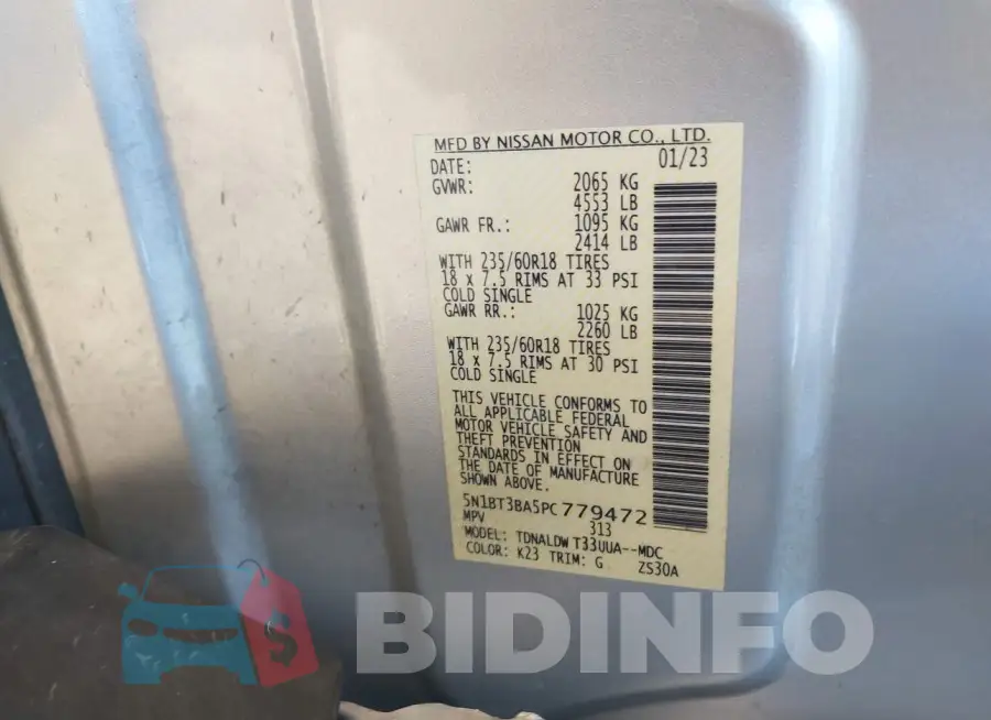 5N1BT3BA5PC779472 Photo# 9