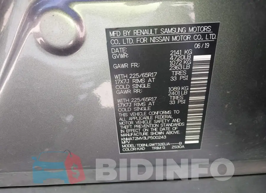 KNMAT2MV3LP500243 Photo# 9