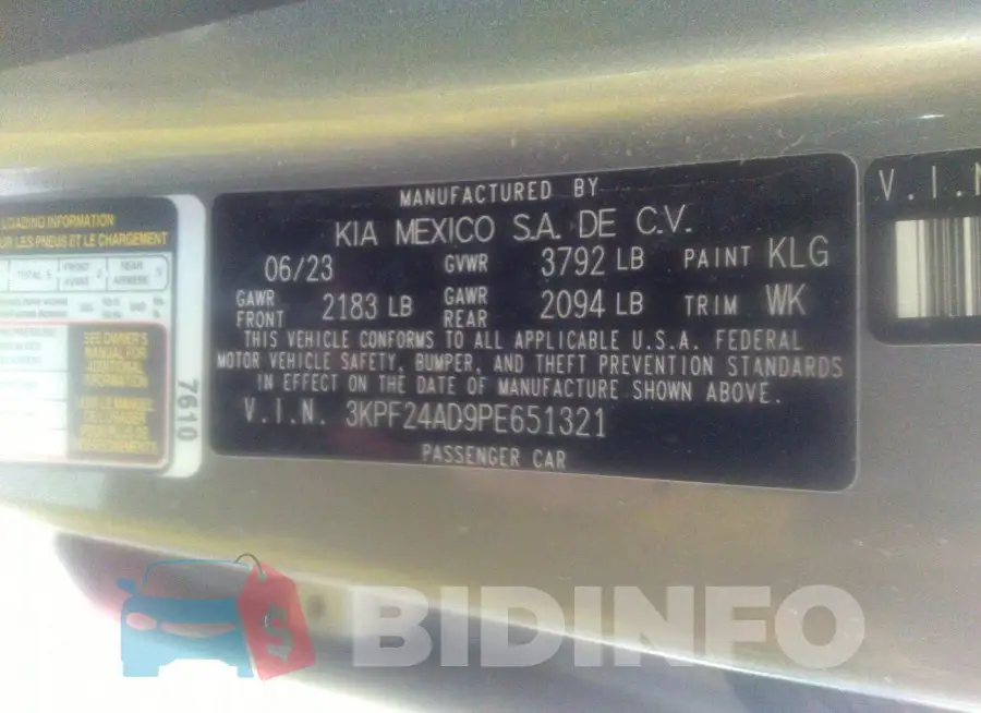 3KPF24AD9PE651321 Photo# 9