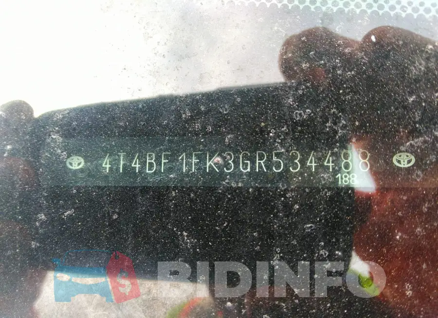 4T4BF1FK3GR534488 Photo# 9