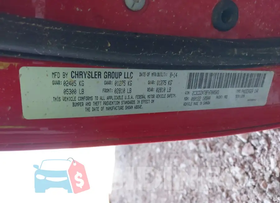 2C3CDZAT8FH700503 Photo# 9