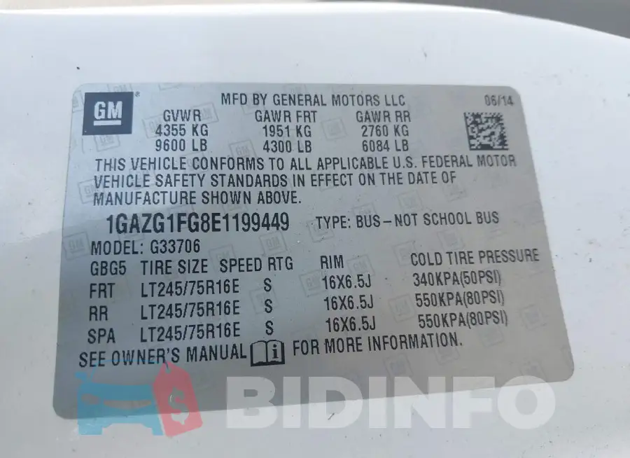 1GAZG1FG8E1199449 Photo# 9