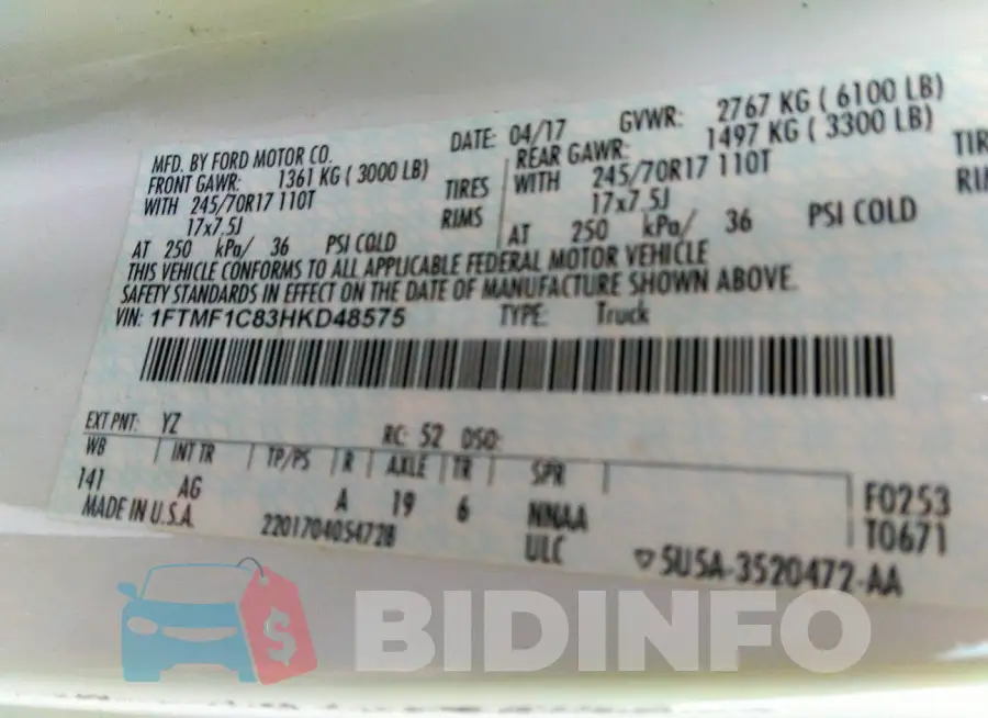 1FTMF1C83HKD48575 Photo# 9