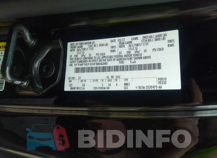 1FTMF1EFXHFB64240 Photo# 9