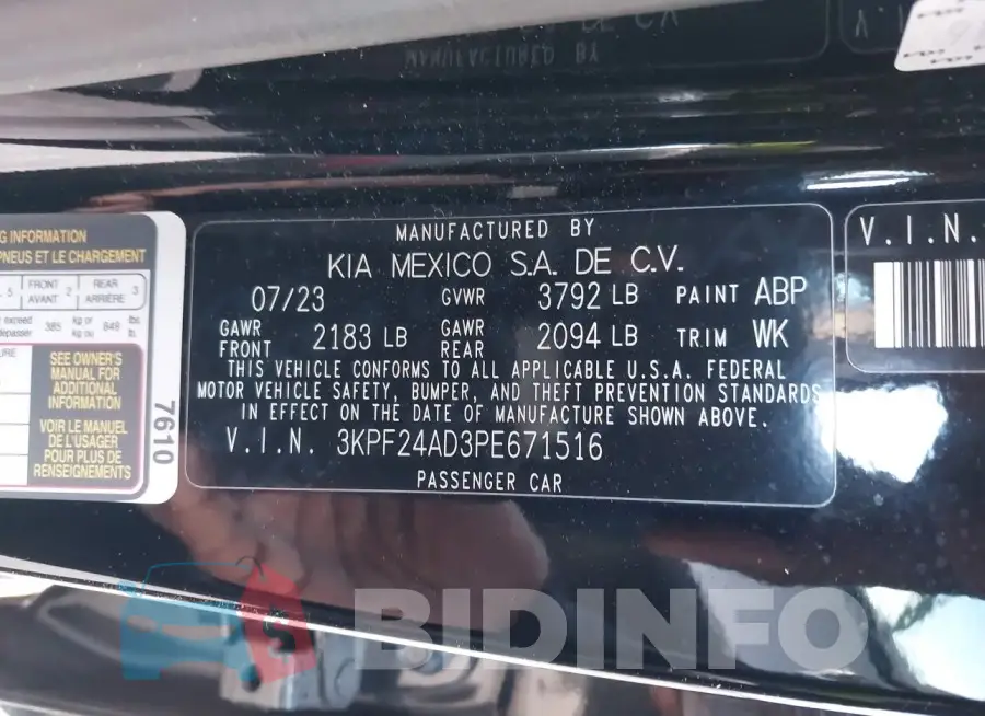 3KPF24AD3PE671516 Photo# 9