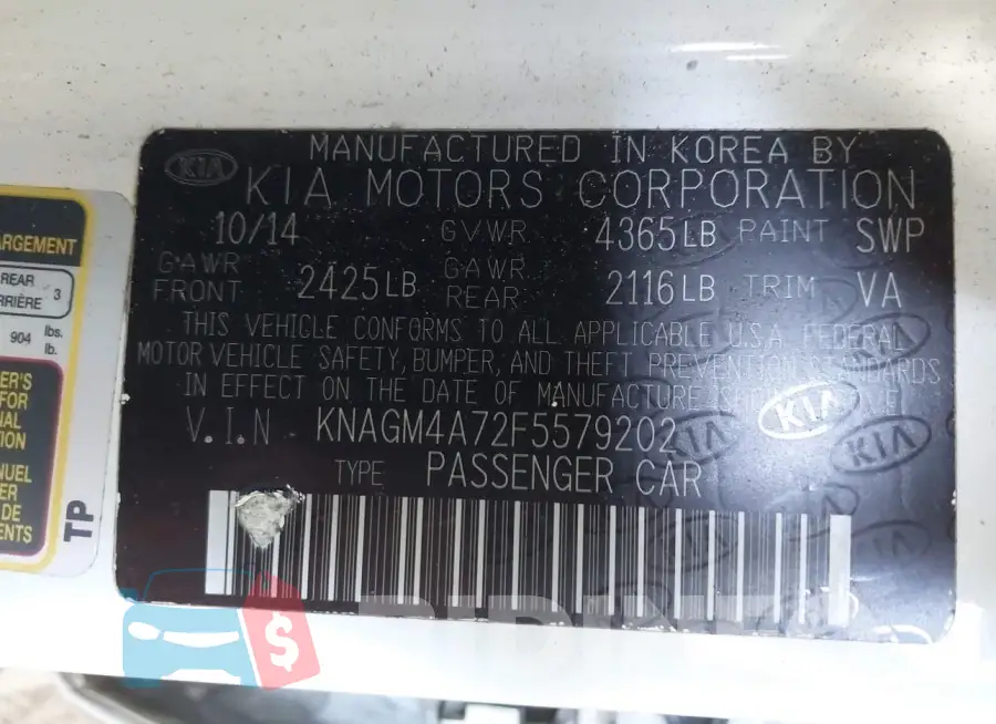 KNAGM4A72F5579202 Photo# 9