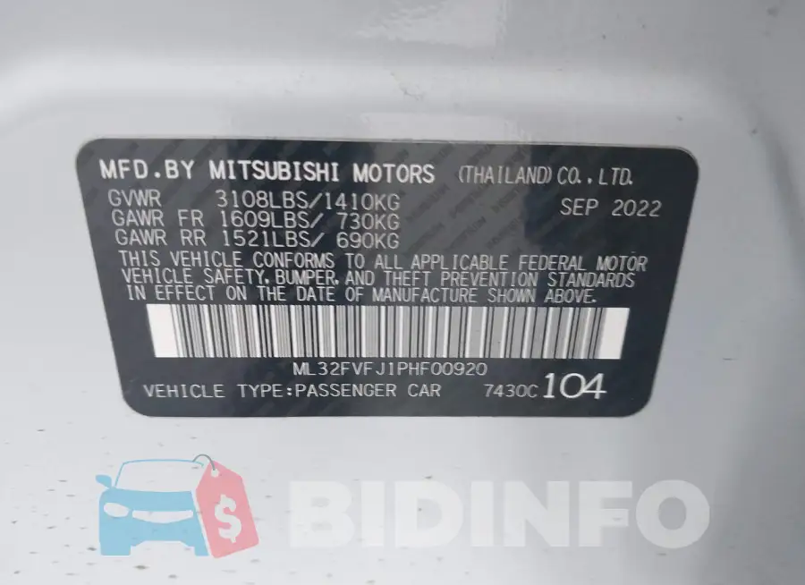 ML32FVFJ1PHF00920 Photo# 9