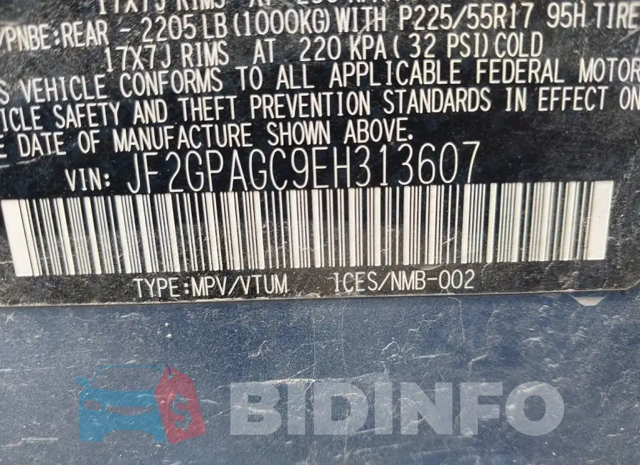 JF2GPAGC9EH313607 Photo# 9