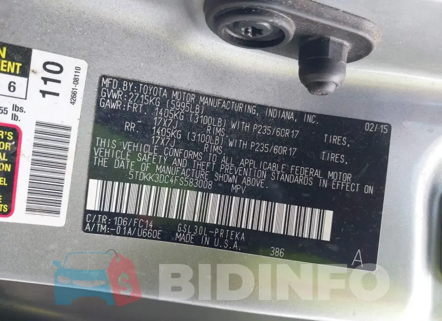 5TDKK3DC4FS583008 Photo# 9