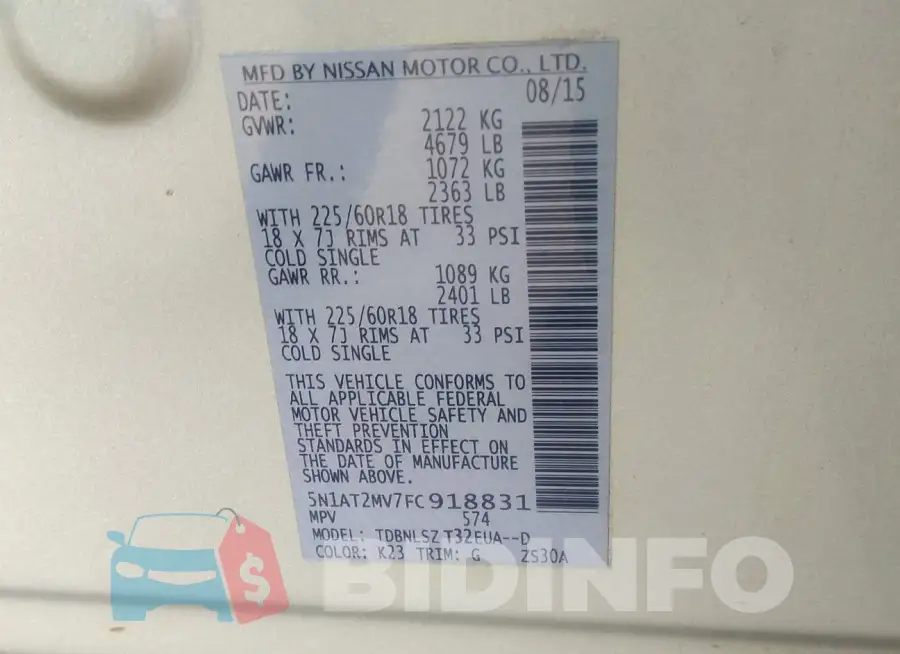 5N1AT2MV7FC918831 Photo# 9