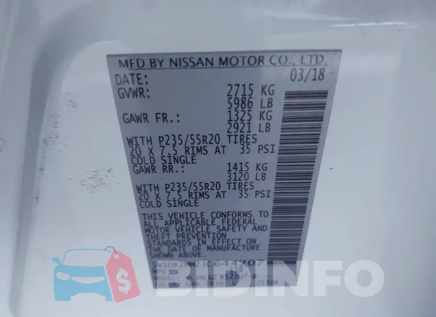 5N1DR2MM2JC644207 Photo# 9