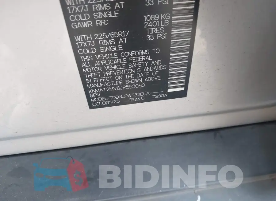KNMAT2MV6JP553080 Photo# 9