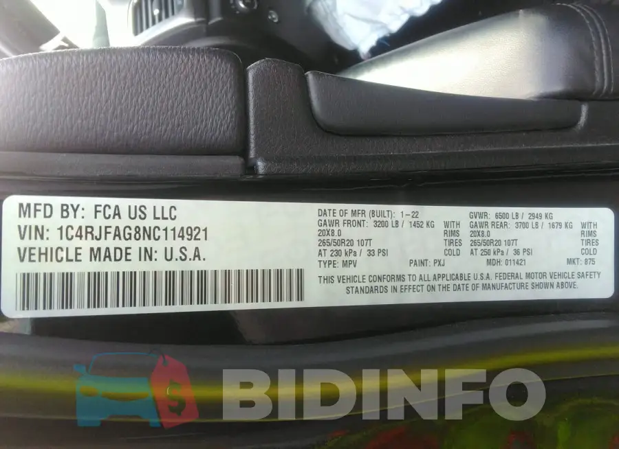 1C4RJFAG8NC114921 Photo# 9