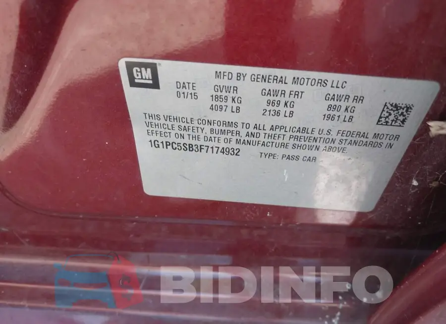 1G1PC5SB3F7174932 Photo# 9