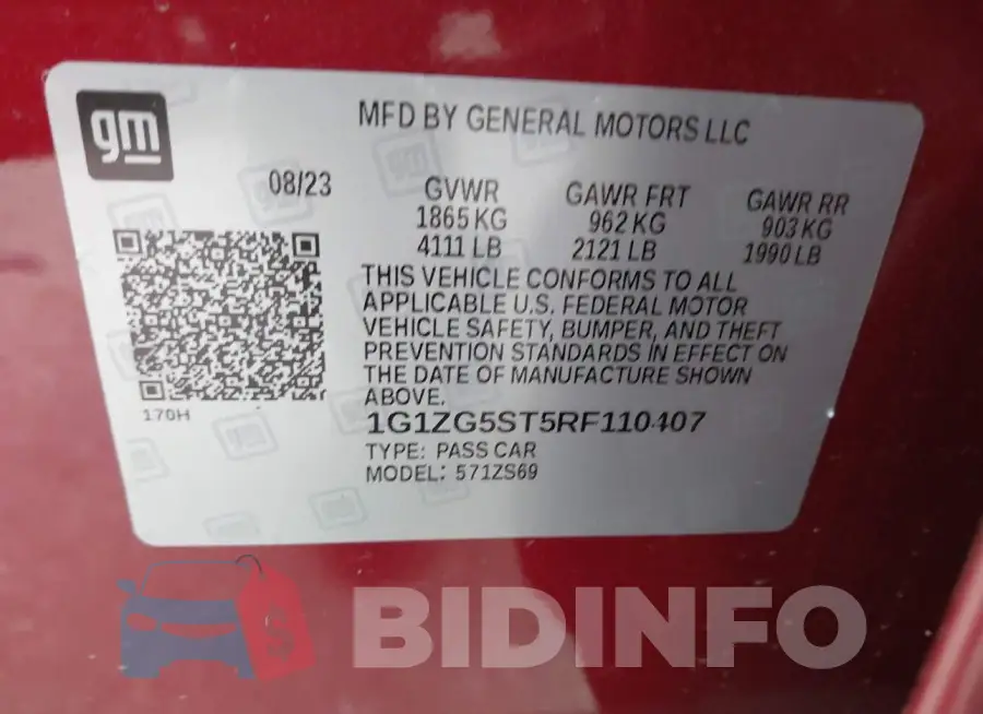 1G1ZG5ST5RF110407 Photo# 9