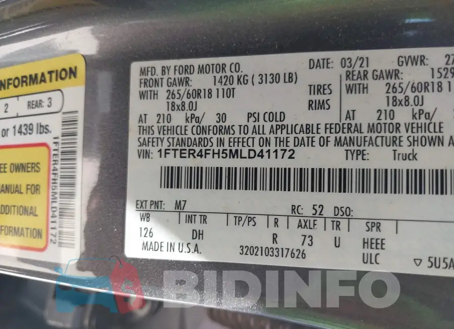 1FTER4FH5MLD41172 Photo# 9