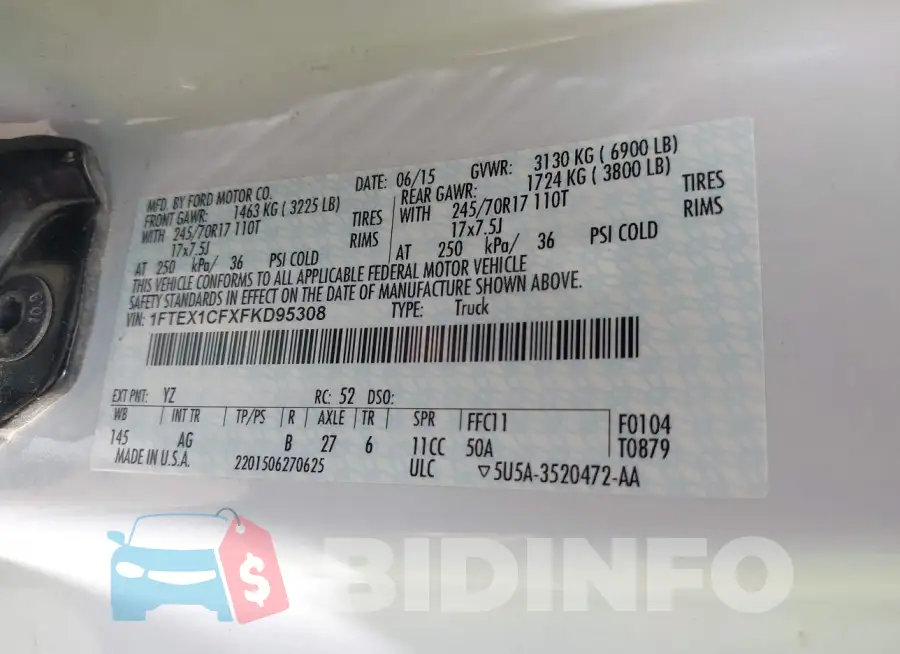 1FTEX1CFXFKD95308 Photo# 9