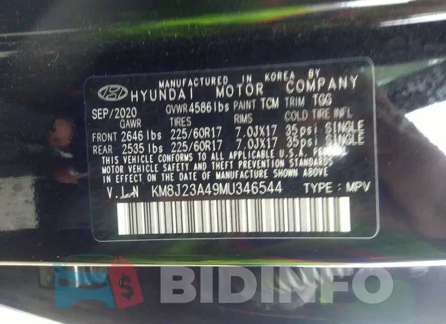 KM8J23A49MU346544 Photo# 9