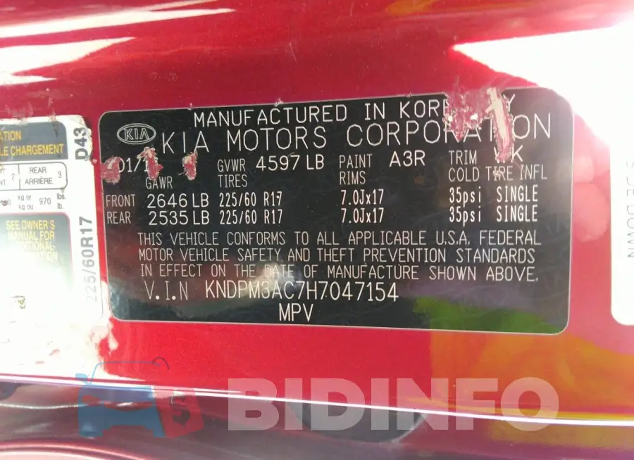 KNDPM3AC7H7047154 Photo# 9