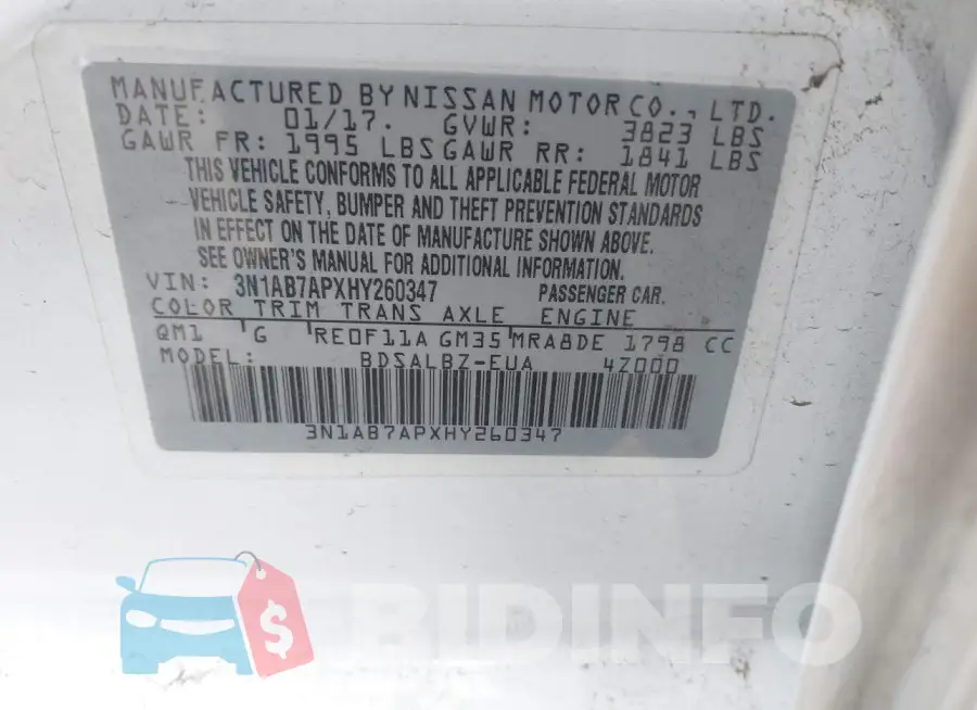 3N1AB7APXHY260347 Photo# 9