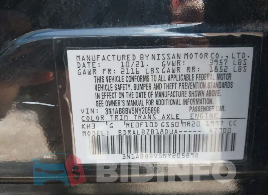 3N1AB8BV5NY205898 Photo# 9