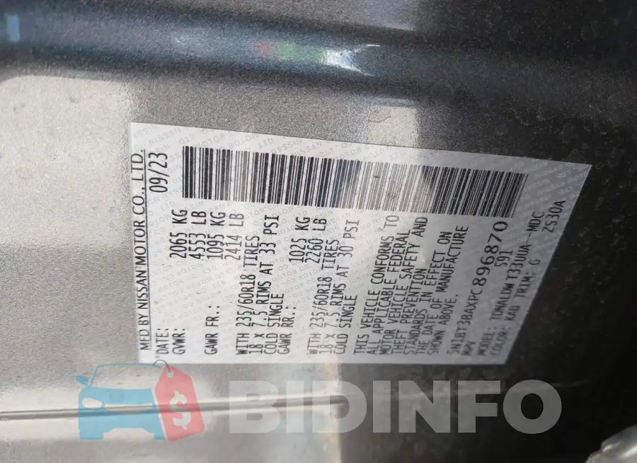 5N1BT3BAXPC896870 Photo# 9