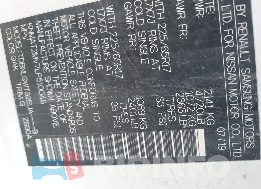 KNMAT2MV7LP510046 Photo# 9