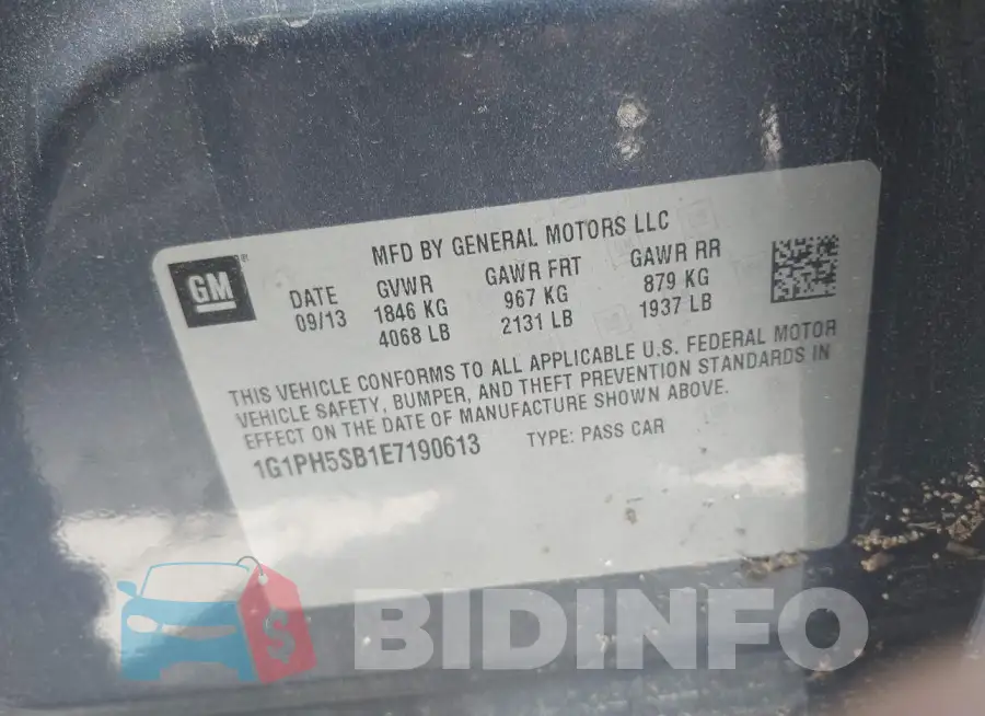 1G1PH5SB1E7190613 Photo# 9