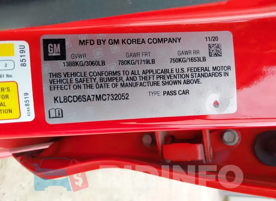 KL8CD6SA7MC732052 Photo# 9