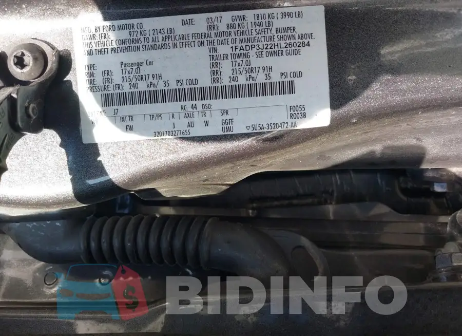 1FADP3J22HL260284 Photo# 9