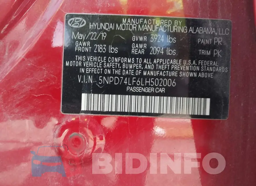 5NPD74LF6LH502006 Photo# 9