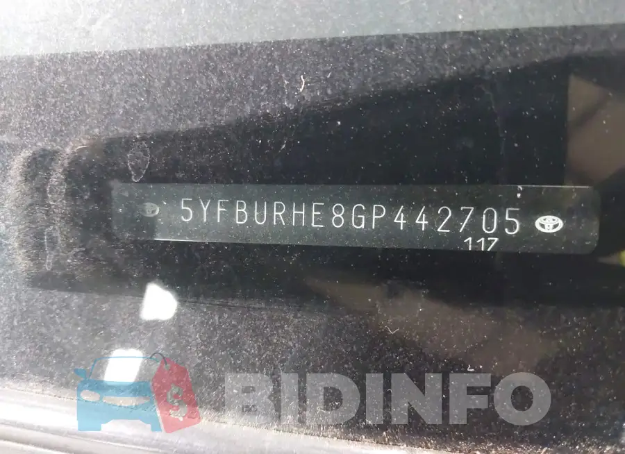 5YFBURHE8GP442705 Photo# 9
