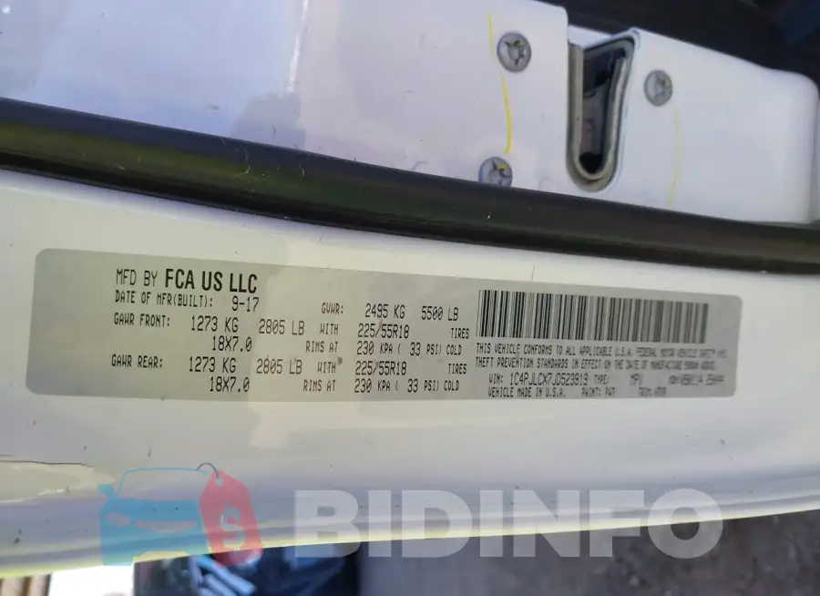 1C4PJLCX7JD523919 Photo# 9