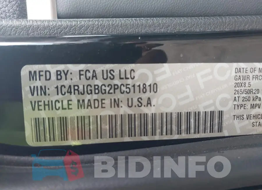 1C4RJGBG2PC511810 Photo# 9