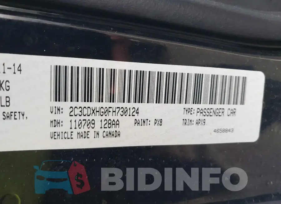 2C3CDXHG0FH730124 Photo# 9
