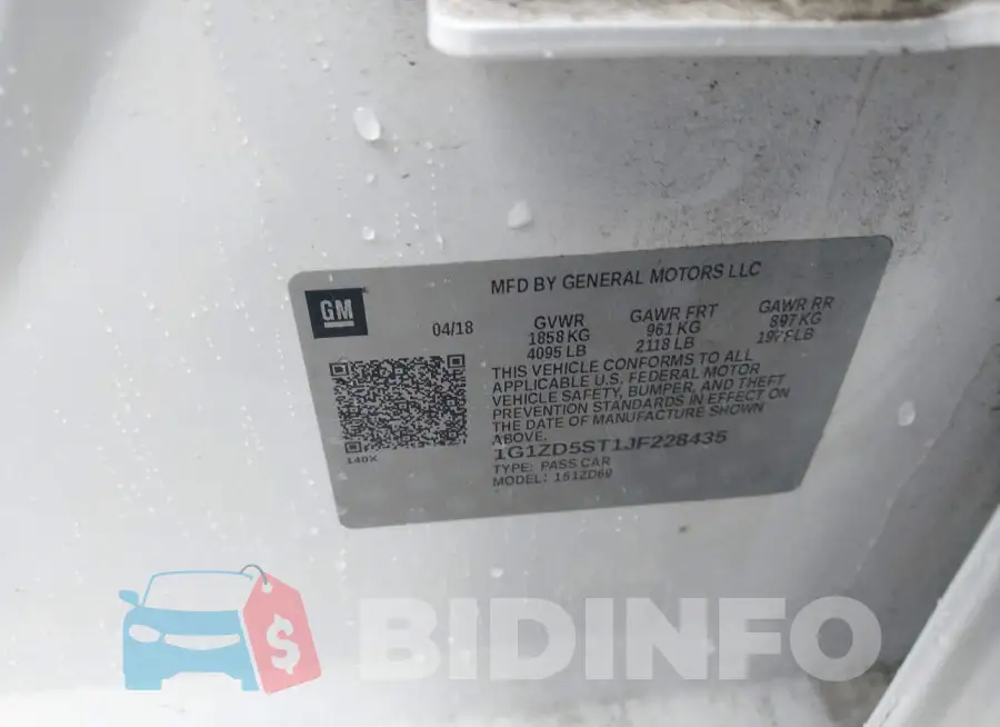 1G1ZD5ST1JF228435 Photo# 9