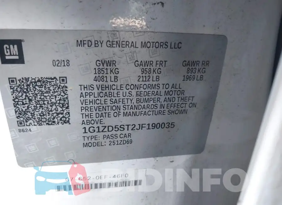 1G1ZD5ST2JF190035 Photo# 9